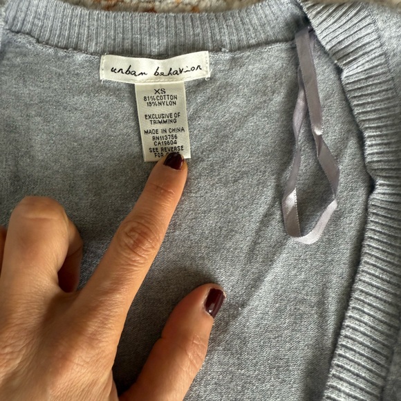 NEW Urban Behavior 81% Cotton Sweater Vest, XS - Picture 4 of 8